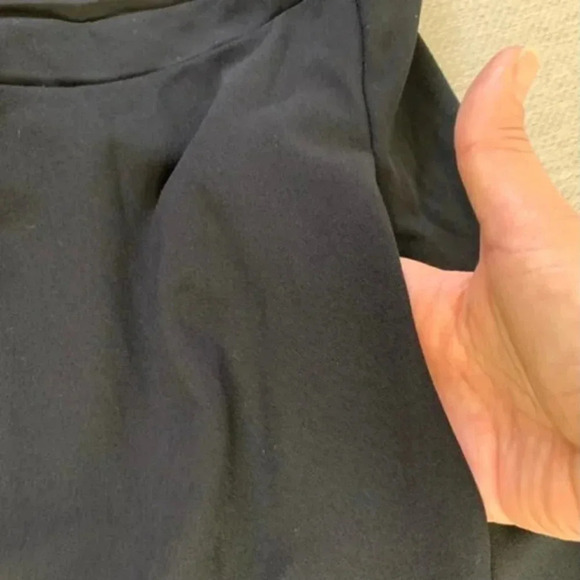 ECI Stretch 3/4 Sleeve Black Women's Wrap Dress - Picture 7 of 10